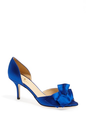 kate spade new york 'sala' pump in Cobalt Satin