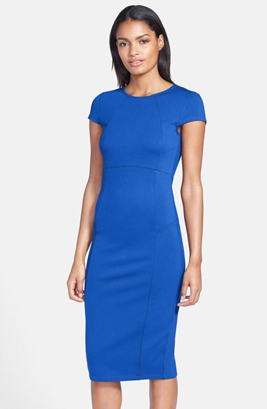 FELICITY & COCO Seamed Pencil Dress (Regular & Petite) (Nordstrom Exclusive) in Cobalt