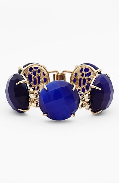 Kendra Scott 'Cassie' Stone Line Bracelet in Cobalt/Gold fashion blogger