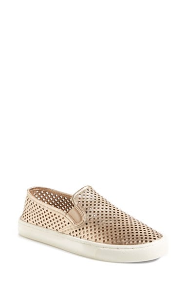 Tory Burch 'Jesse' Perforated Sneaker (Women) in Platinum