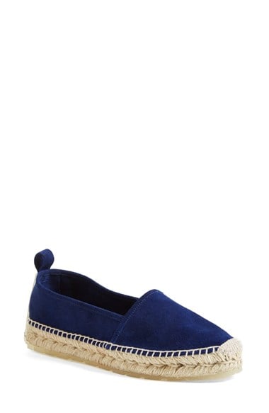 Balenciaga Calfskin Suede Espadrille (Women) in Cobalt