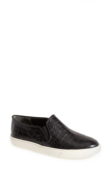 Cole Haan 'Bowie' Slip-On Sneaker (Women) in Black Croc Embossed