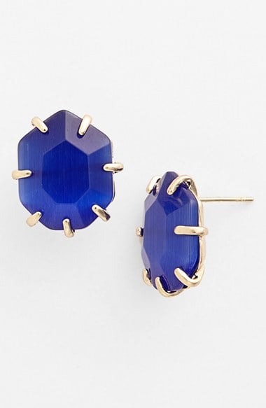 Kendra Scott 'Morgan' Stud Earring in Cobalt/Gold