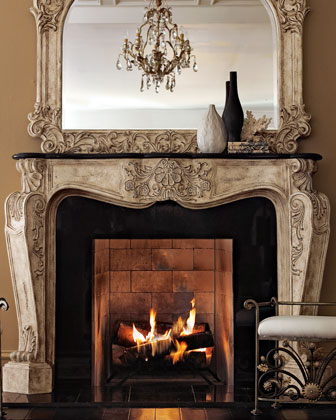 Ambella "French" Cast Stone Fireplace Mantel