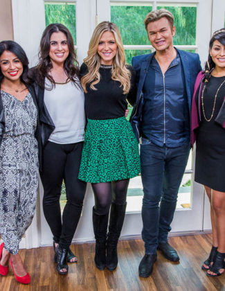 Don't you just love the "fob", messy boho beach waves and updo? These are three of the hottest trends! Be sure to watch the video below with Cristina Ferrare, Debbie Matenopoulos and hairstylist Kim Vo. Hallmark Home & Family. © 2014 Crown Media United States, LLC Alexx Henry Studios, LLC / Jeremy Lee