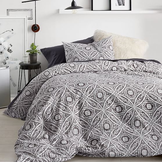 PBteen Izzi Rings Organic Duvet Cover + Sham p…