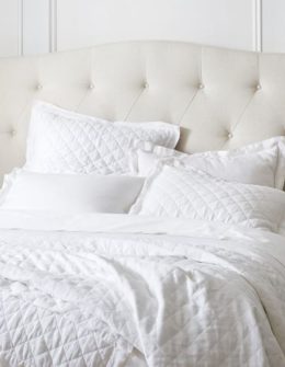Pottery Barn ELLIOT CURVED UPHOLSTERED HEADBOARD Oatmeal Basketweave slub sale