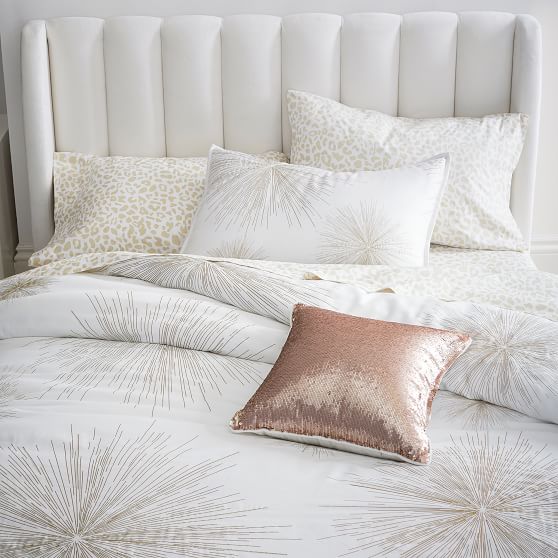 Rachel Zoe Metallic Sunburst Quilt + Sham pottery barn teen pbteen bedding sale