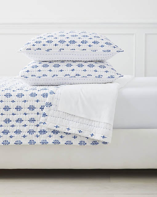 Serena and Lily Cambria Quilt White French Blue vintage inspired sale