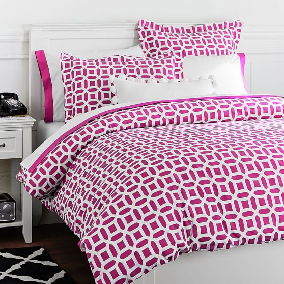 Peyton Duvet Cover + Sham, Pink Magenta