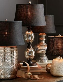 ADRIENNE ETCHED MERCURY LAMP BASE. Pottery Barn