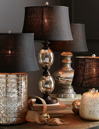 ADRIENNE ETCHED MERCURY LAMP BASE. Pottery Barn