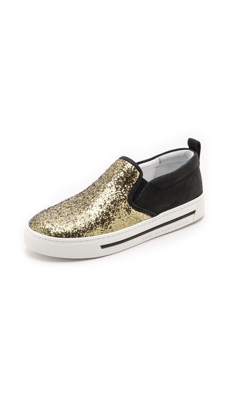 Marc by Marc Jacobs Space Glitter Sneakers in Black and Gold