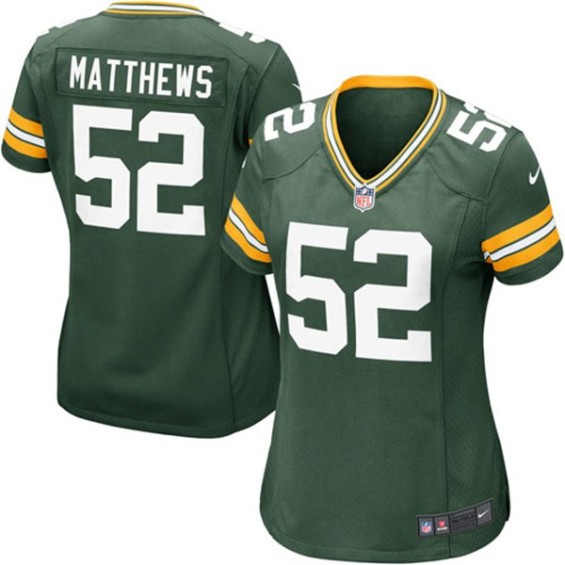 Nike Clay Matthews Green Bay Packers Women's Green Game Jersey