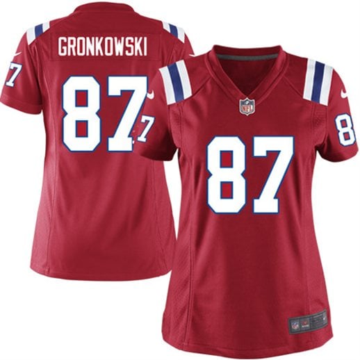 Nike Rob Gronkowski New England Patriots Women's Red Game Jersey