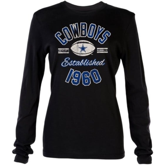 Dallas Cowboys Women's Black Relic Long Sleeve T-Shirt