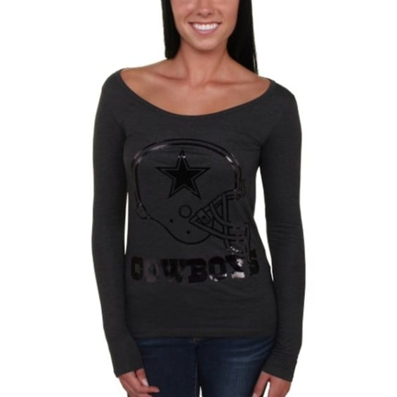 Dallas Cowboys Women's Charcoal Myrtlewood Long Sleeve T-Shirt