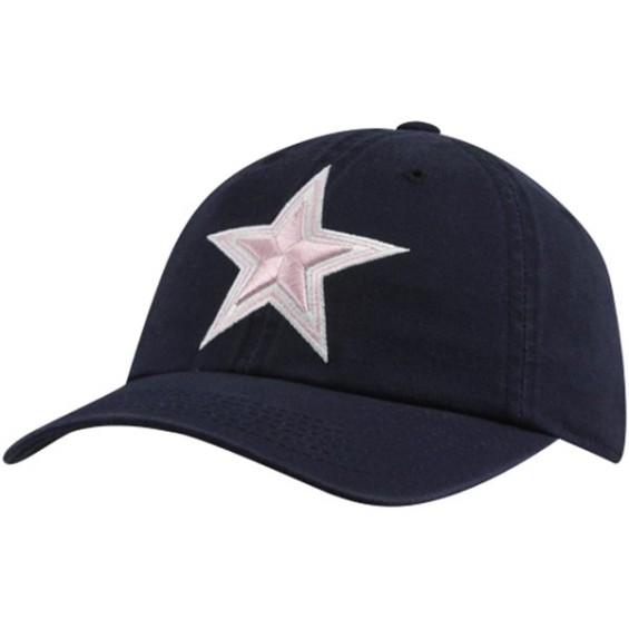 Dallas Cowboys Womens Rush Slouch Adjustable Hat - Navy Blue and Pink