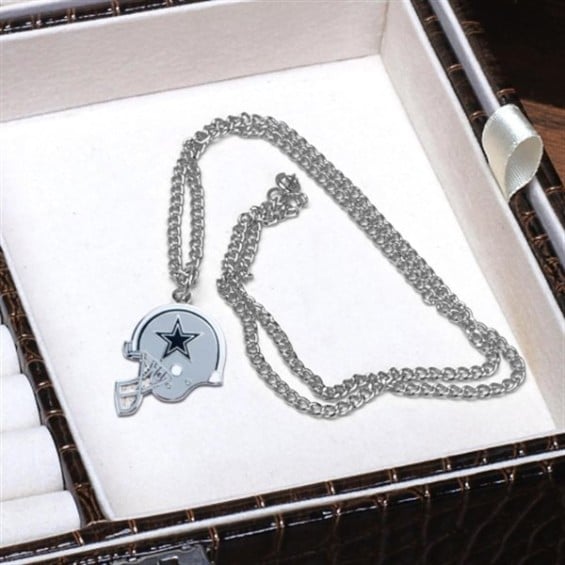 WinCraft Dallas Cowboys Womens Helmet Logo Necklace