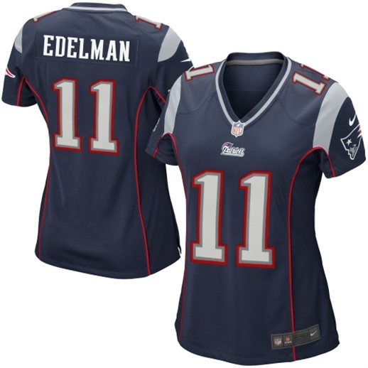 Nike Julian Edelman New England Patriots Women's Navy Blue Game Jersey