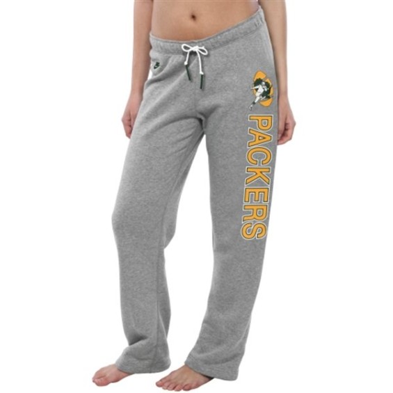 Nike Green Bay Packers Women's Gray Rally Open Hem Rewind Sweatpants