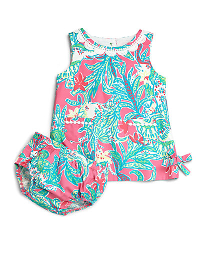 Lilly Pulitzer Kids Infant's Floral Print Dress & Bloomer Set