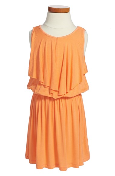 Ella Moss 'Emma' Sleeveless Dress (Little Girls) in Peach