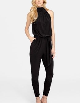 Catherine Catherine Malandrino 'Edie' Sleeveless Jumpsuit in Black