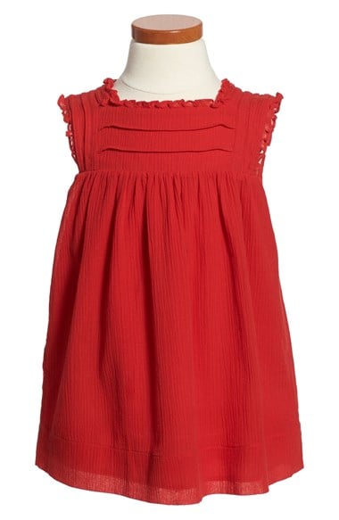 Burberry 'Amour' Sleeveless Dress (Toddler Girls) in Vibrant Red