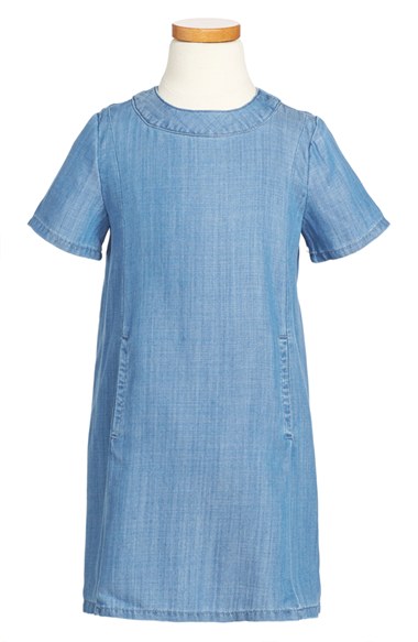 Vince Chambray Shirt Dress (Toddler Girls & Little Girls) in Light Indigo