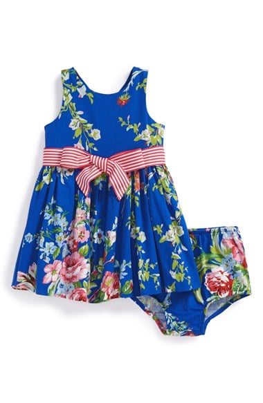 Ralph Lauren Floral Dress & Bloomers (Baby Girls) in Blue Multi