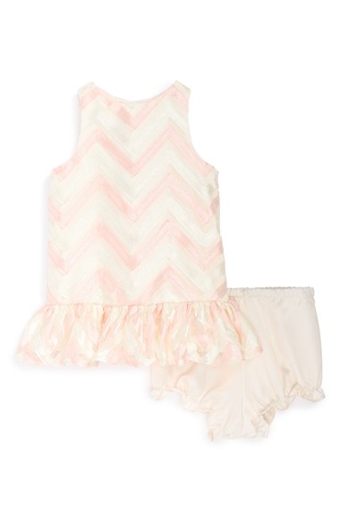 Pippa & Julie Chevron Dress (Baby Girls) in Pink