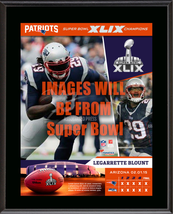 LeGarrette Blount New England Patriots Super Bowl XLIX Champions 10.5" X 13" Sublimated Plaque