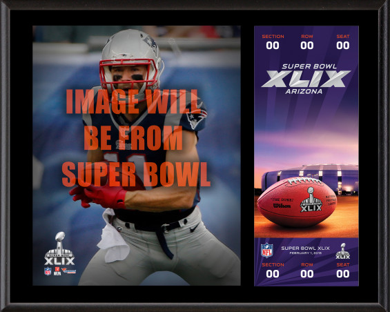 Julian Edelman New England Patriots Super Bowl XLIX Champions 12" X 15" Sublimated Plaque With Replica Ticket