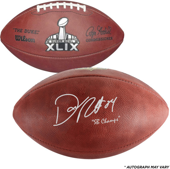 Darrelle Revis New England Patriots Autographed Super Bowl XLIX Pro Football With SB Champs Inscription
