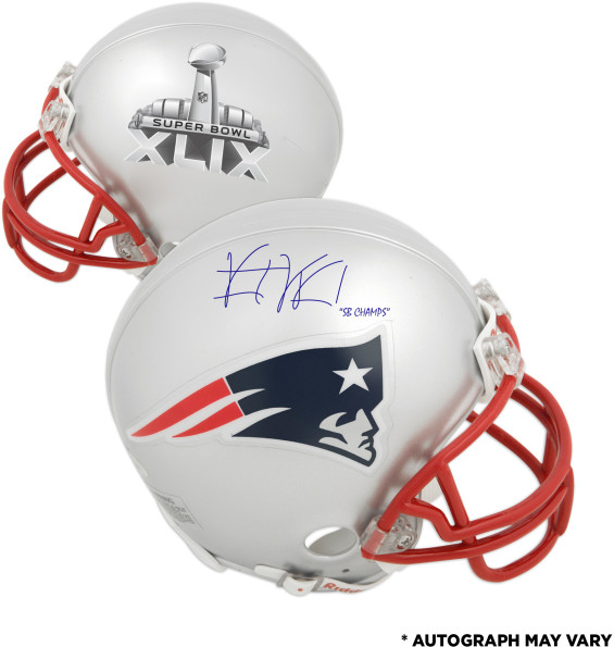 Vince Wilfork New England Patriots Autographed Super Bowl XLIX Mini Helmet With SB Champs Inscription