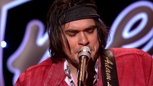 American Idol: Hollywood week. Adam Lasher. Carlos Santana's nephew and Jimmy Fallon lookalike sings Chris Isaak's "Wicked Game". 
