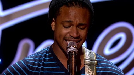 Savion Wright sings Daft Punk's 2013 hit song "Lucky". american idol season 14 episode 9