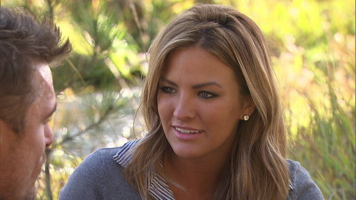 Becca and Chris have a picnic. The bachelor Chris Soules and Becca talk about maintaining their connection.