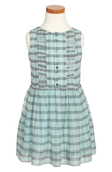 Burberry Ruched Silk Dress (Little Girls & Big Girls) in Opal Green