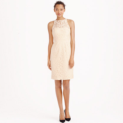 J.Crew PAMELA DRESS IN LEAVERS LACE item a1743 in Champagne