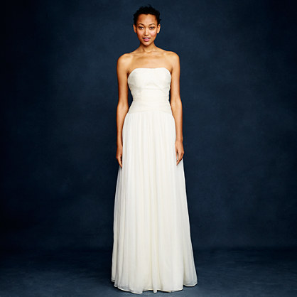 J.Crew Fitted Strapless AVA Wedding GOWN item a6074 in Ivory