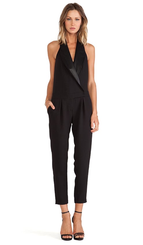 TUXEDO HALTER JUMPSUIT By BCBGENERATION in Black