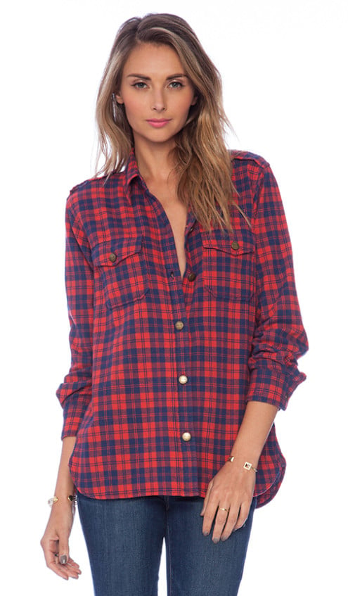 THE PERFECT SHIRT By CURRENT/ELLIOTT in Freight Plaid