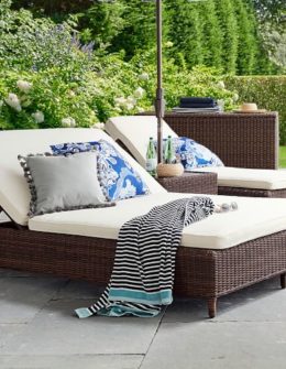 Pottery Barn TORREY ALL-WEATHER WICKER DOUBLE CHAISE pottery barn outdoor furniture sale