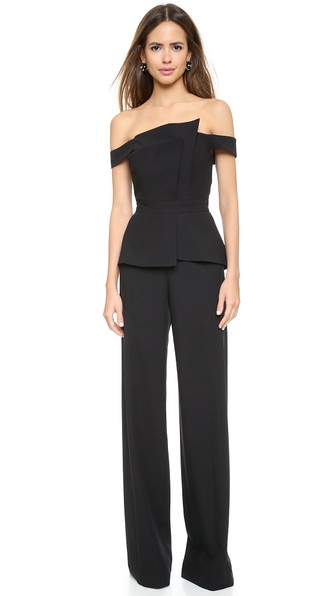 Black Halo La Reina Jumpsuit in Black