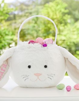 White Bunny Puffy Easter Bag