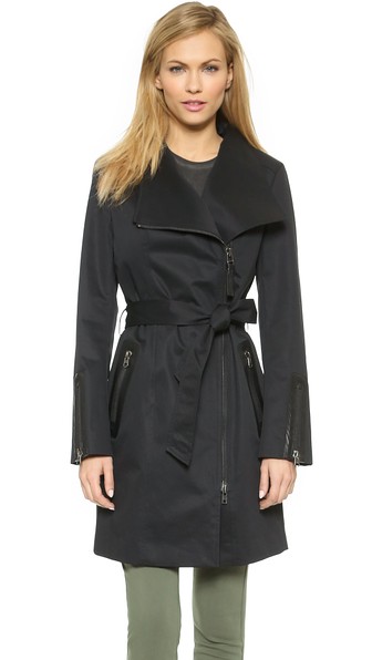 Mackage Estelle Trench Coat in Black
