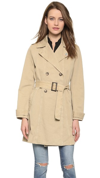 Otto d'ame Ada Trench Coat in Mou