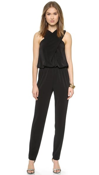 Rachel Zoe Cross Front Jumpsuit in black
